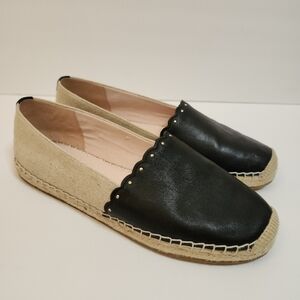Kate Spade New York Gardenia Espadrilles Slip On Black Womens Size 10B *Flaw GUC